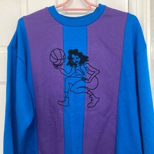 adidas Blue and Purple Sweatshirt with Graphic